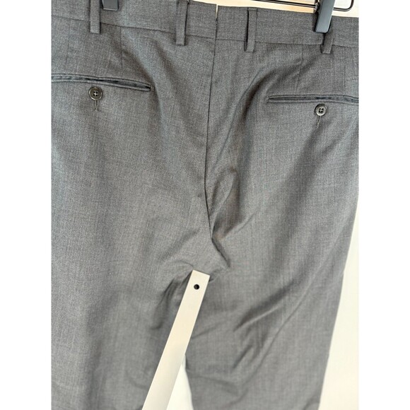 Ermenegildo Zegna Mens Pants Gray Dress Straight Trouser Workwear Formal 34x31 - Picture 6 of 14